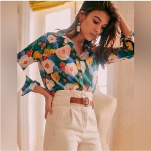 Sezane Pierro Shirt in Delphe print FR36